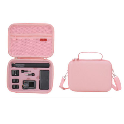 Carrying Case For DJI Action 5 Pro /Action 4 / Action 3 All-in-One Kit Durable Shoulder & Hand Carry Bag(Pink) - Case & Bags by buy2fix | Online Shopping UK | buy2fix