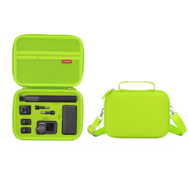 Carrying Case For DJI Action 5 Pro /Action 4 / Action 3 All-in-One Kit Durable Shoulder & Hand Carry Bag(Fluorescent Green) - Case & Bags by buy2fix | Online Shopping UK | buy2fix