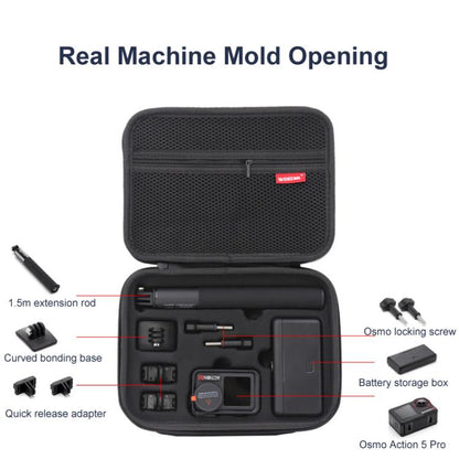 Carrying Case For DJI Action 5 Pro /Action 4 / Action 3 All-in-One Kit Durable Shoulder & Hand Carry Bag(Black) - Case & Bags by buy2fix | Online Shopping UK | buy2fix
