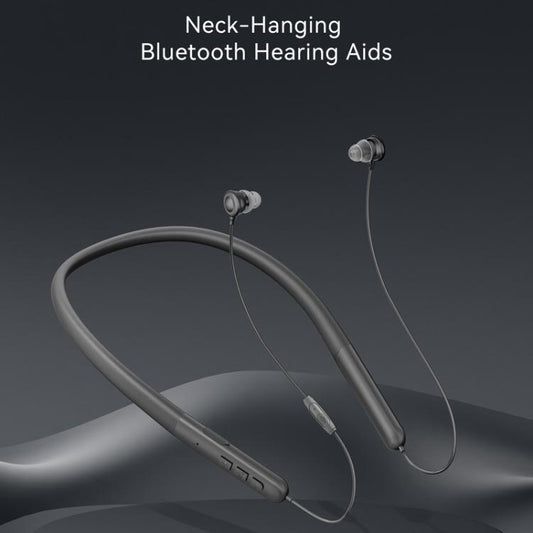 Neckband Bluetooth Hearing Amplifier For Seniors Semi-In-Ear Design With Digital Sound Chip, Long-Lasting Battery(Black) - Hearing Aids by buy2fix | Online Shopping UK | buy2fix