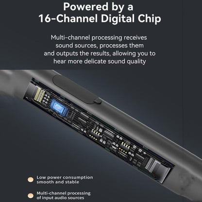 Neckband Bluetooth Hearing Amplifier For Seniors Semi-In-Ear Design With Digital Sound Chip, Long-Lasting Battery(Black) - Hearing Aids by buy2fix | Online Shopping UK | buy2fix