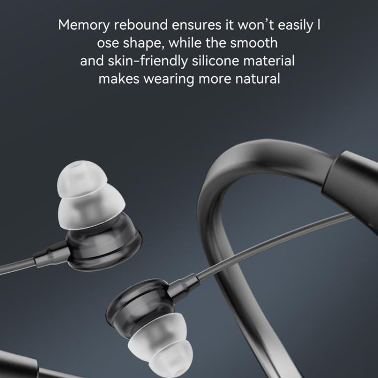 Neckband Bluetooth Hearing Amplifier For Seniors Semi-In-Ear Design With Digital Sound Chip, Long-Lasting Battery(Black) - Hearing Aids by buy2fix | Online Shopping UK | buy2fix