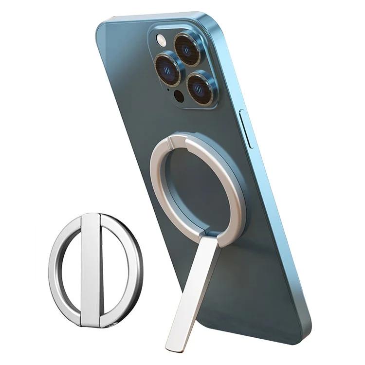 AhaStyle WG74 MagSafe Magnetic Suction Mount Portable Foldable Phone Stand(Silver) - Ring Holder by AhaStyle | Online Shopping UK | buy2fix