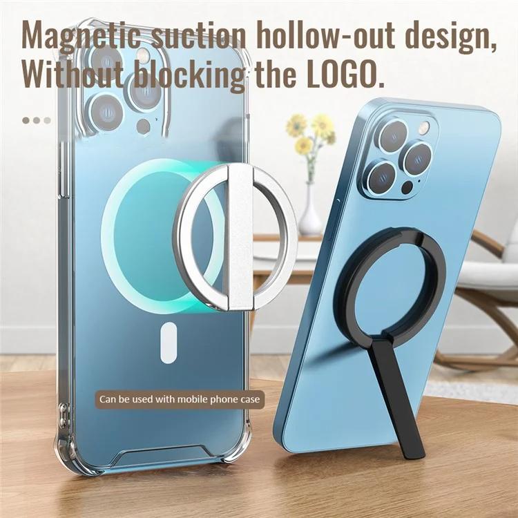 AhaStyle WG74 MagSafe Magnetic Suction Mount Portable Foldable Phone Stand(Black) - Ring Holder by AhaStyle | Online Shopping UK | buy2fix