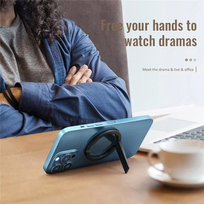 AhaStyle WG74 MagSafe Magnetic Suction Mount Portable Foldable Phone Stand(Silver) - Ring Holder by AhaStyle | Online Shopping UK | buy2fix