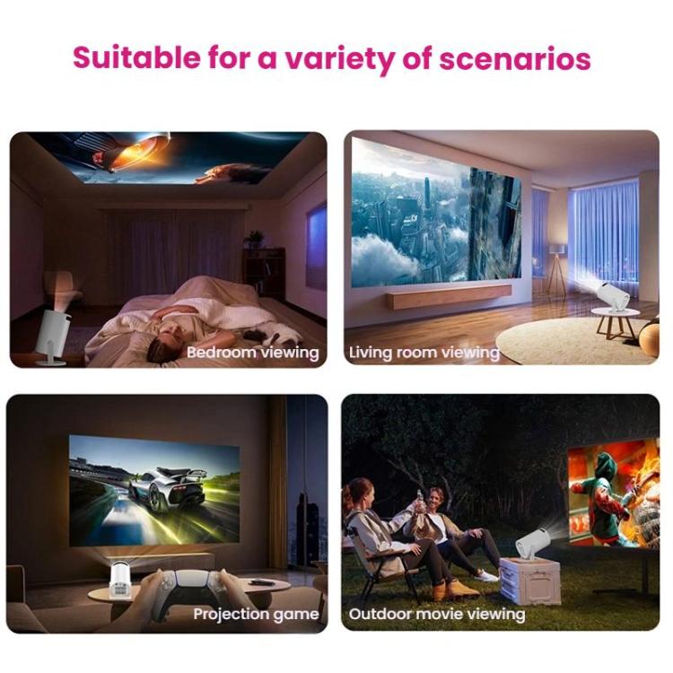 HY200 Home 1080P Projector Mini HD Smart WiFi Projector US Plug - Mini Projector by buy2fix | Online Shopping UK | buy2fix