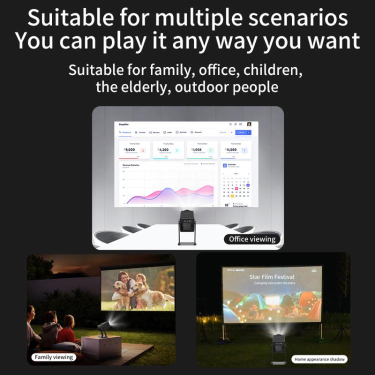 K300 Home 1080P Wireless Projector Mini 4K HD Smart Projector EU Plug(White) - Mini Projector by buy2fix | Online Shopping UK | buy2fix