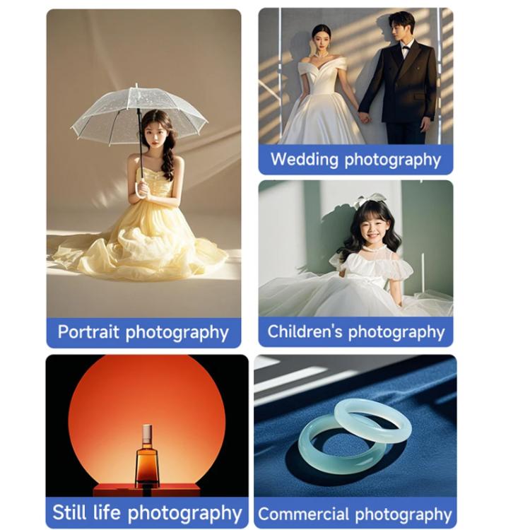 Adjustable Focus DIY Optical Snoot for Bowens Mount Flash Conical Lens Photography Light Modifier 25 Templates Kit - Stand Bracket by buy2fix | Online Shopping UK | buy2fix