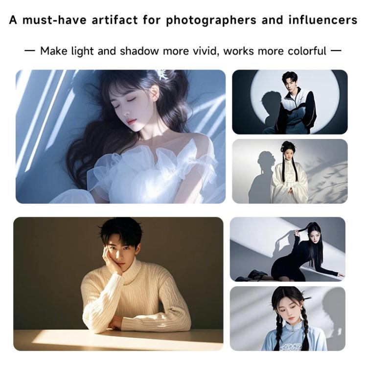 Adjustable Focus DIY Optical Snoot for Bowens Mount Flash Conical Lens Photography Light Modifier 35 Templates Kit - Stand Bracket by buy2fix | Online Shopping UK | buy2fix