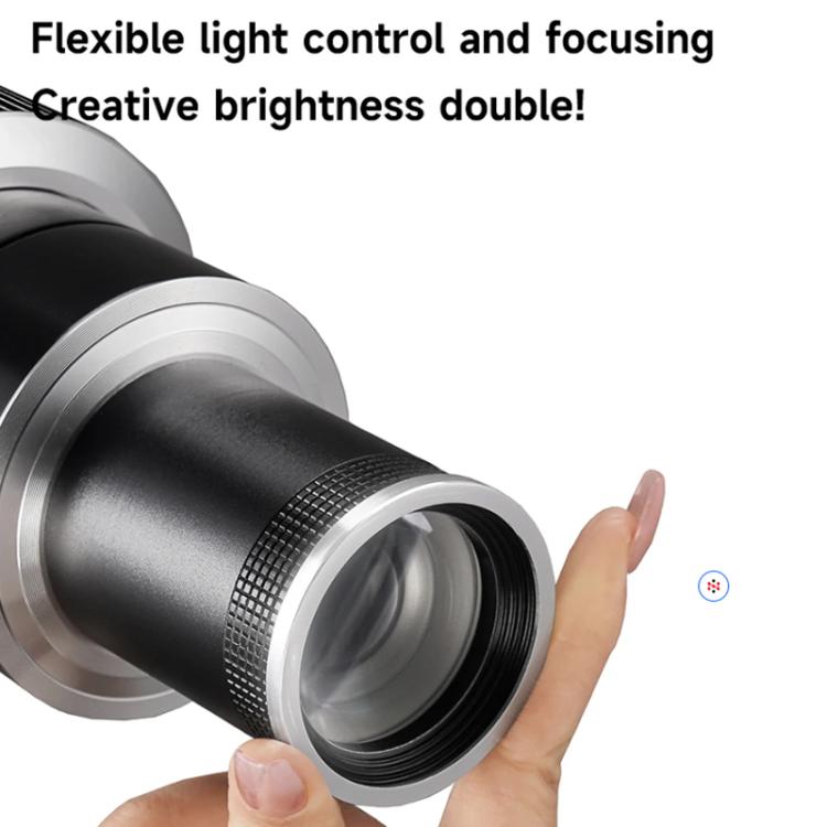 Adjustable Focus DIY Optical Snoot for Bowens Mount Flash Conical Lens Photography Light Modifier 35 Templates Kit - Stand Bracket by buy2fix | Online Shopping UK | buy2fix