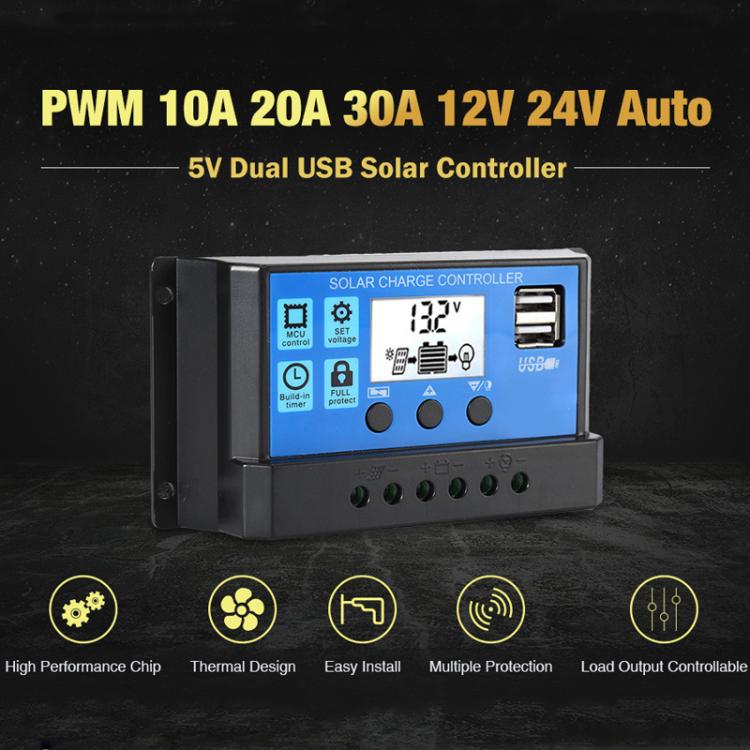 Gurxun 200W Modified Wave Inverter With 18W Solar Panel + 30A Controller Dual Socket + 2 USB + 2 Type-C Ports, Spec:  Universal Socket 12V To 110V - Modified Square Wave by Gurxun | Online Shopping UK | buy2fix