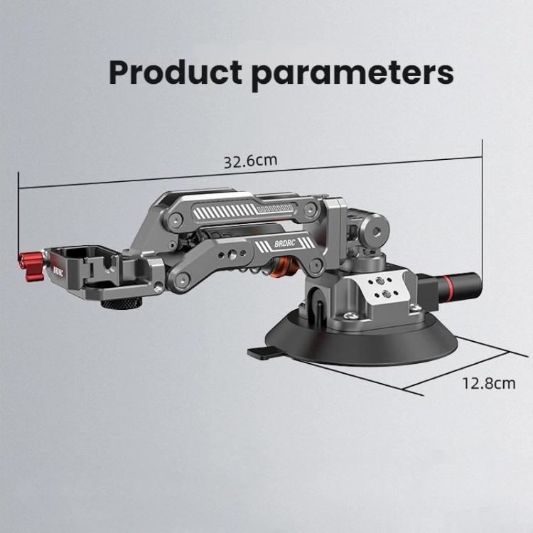 For DJI OSMO POCKET 3 BRDRC Car Suction Cup Expansion Fixed Clip Shock Absorber Bracket(PO3016) - Mount & Holder by BRDRC | Online Shopping UK | buy2fix