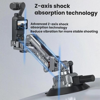 For DJI OSMO POCKET 3 BRDRC Car Suction Cup Expansion Fixed Clip Shock Absorber Bracket(PO3016) - Mount & Holder by BRDRC | Online Shopping UK | buy2fix