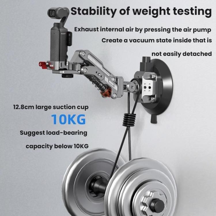 For DJI OSMO POCKET 3 BRDRC Car Suction Cup Expansion Fixed Clip Shock Absorber Bracket(PO3016) - Mount & Holder by BRDRC | Online Shopping UK | buy2fix