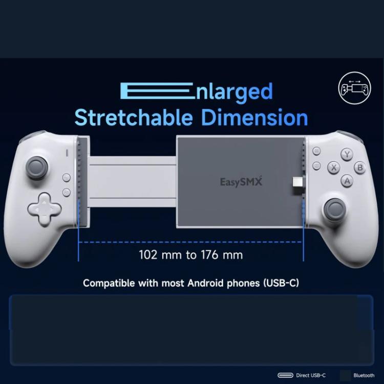 EasySMX M15 Mobile Gaming Controller For USB-C/Type-C Smartphones With Hall Effect sticks and Mechanical buttons - Controller Gamepad by EasySMX | Online Shopping UK | buy2fix