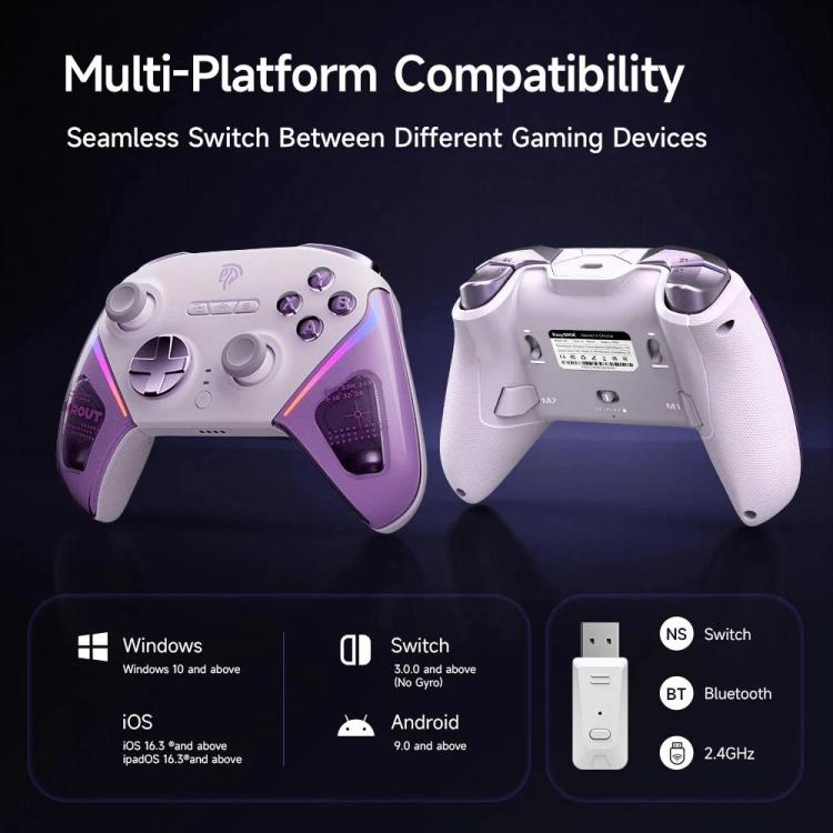 EasySMX D10 Wireless Gaming Controller with Dual-Mode Triggers & TMR Hall Effect Joysticks Charging Dock for PC/Switch/Phone/Steam(Black) - Gamepads by EasySMX | Online Shopping UK | buy2fix
