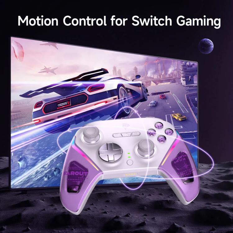 EasySMX D10 Wireless Gaming Controller with Dual-Mode Triggers & TMR Hall Effect Joysticks Charging Dock for PC/Switch/Phone/Steam(Purple) - Gamepads by EasySMX | Online Shopping UK | buy2fix