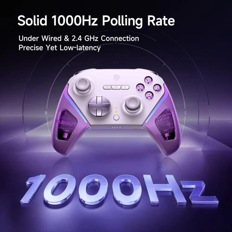 EasySMX D10 Wireless Gaming Controller with Dual-Mode Triggers & TMR Hall Effect Joysticks Charging Dock for PC/Switch/Phone/Steam(Purple) - Gamepads by EasySMX | Online Shopping UK | buy2fix