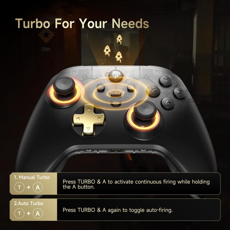 EasySMX D05 Tri-mode Wireless Gaming Controller for PC/Switch/Steam Deck/TV/Phone with Charging Dock(Black) - Gamepads by EasySMX | Online Shopping UK | buy2fix