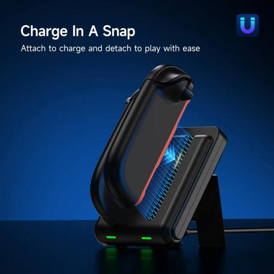 For Nintendo Switch 2 Joy-Con EasySMX Charging Dock with Adjustable Kickstand Dual Controller Charger Station(Black) - Charger & Power by EasySMX | Online Shopping UK | buy2fix