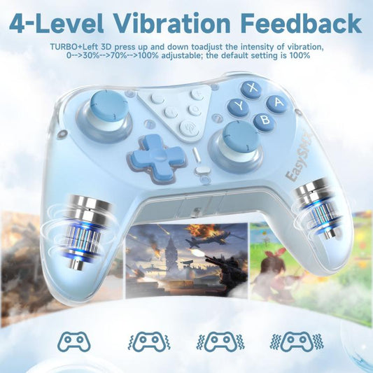 EasySMX T39 Hall Effect 3D Joystick Gaming Controller For Nintendo Switch/Switch Lite/Switch OLED, Steam Deck, PC & IOS Mobile/Tablet(White) - Gamepads by EasySMX | Online Shopping UK | buy2fix