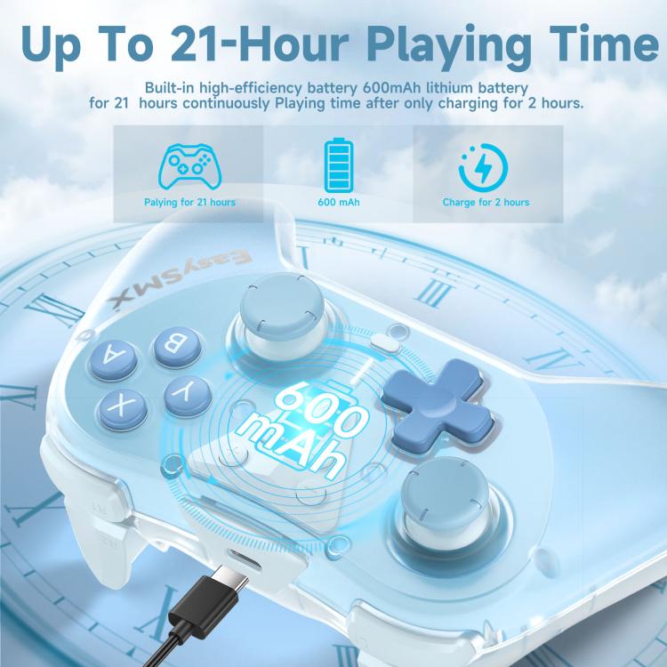 EasySMX T39 Hall Effect 3D Joystick Gaming Controller For Nintendo Switch/Switch Lite/Switch OLED, Steam Deck, PC & IOS Mobile/Tablet(White) - Gamepads by EasySMX | Online Shopping UK | buy2fix