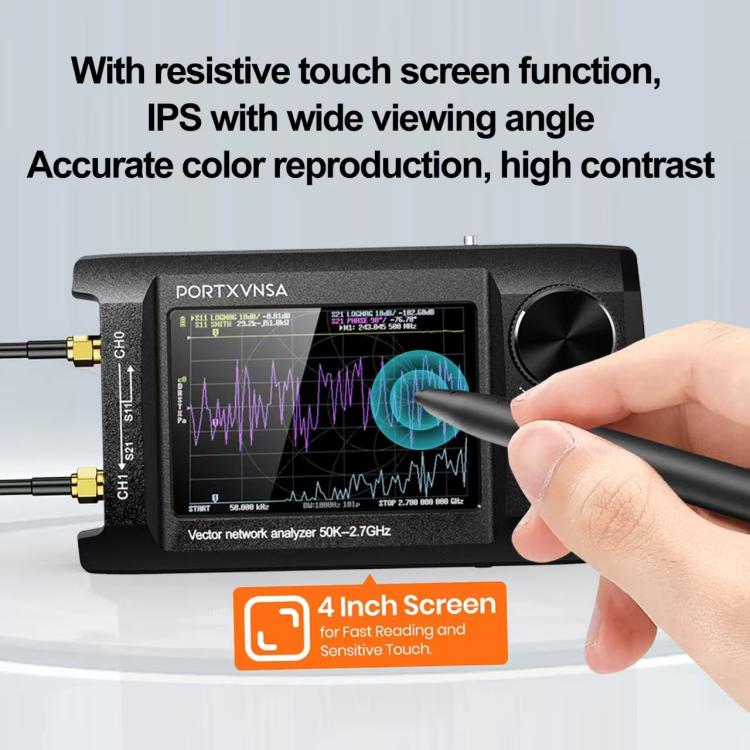 PORTXVNSA VNA-H4 Plus 4 inch IPS Screen Portable Handheld Vector Antenna Analyzer MF HF VHF UHF, Spec: With 32G Memory Card - Other Tester Tool by PORTXVNSA | Online Shopping UK | buy2fix