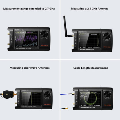 PORTXVNSA VNA-H4 Plus 4 inch IPS Screen Portable Handheld Vector Antenna Analyzer MF HF VHF UHF, Spec: With 32G Memory Card - Other Tester Tool by PORTXVNSA | Online Shopping UK | buy2fix