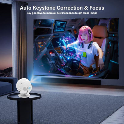 5G Dual-Band 4K High-Definition Intelligent Ball Android Projector(US Plug) - LED Projector by buy2fix | Online Shopping UK | buy2fix