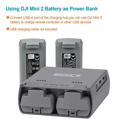 For DJI Mini 2 SE/Mini 2/Mini 4K YX Charger 2-way Battery Charging Hub(Gray) - Other by YX | Online Shopping UK | buy2fix
