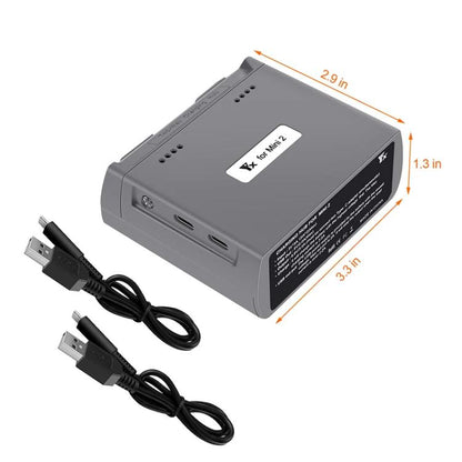 For DJI Mini 2 SE/Mini 2/Mini 4K YX Charger 2-way Battery Charging Hub(Gray) - Other by YX | Online Shopping UK | buy2fix