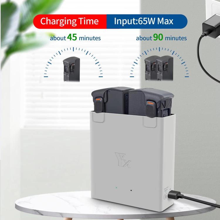 For DJI Avata 2 YX Dual-Channel Battery Charging Hub Smart Maintenance Station(Gray) - Other by YX | Online Shopping UK | buy2fix