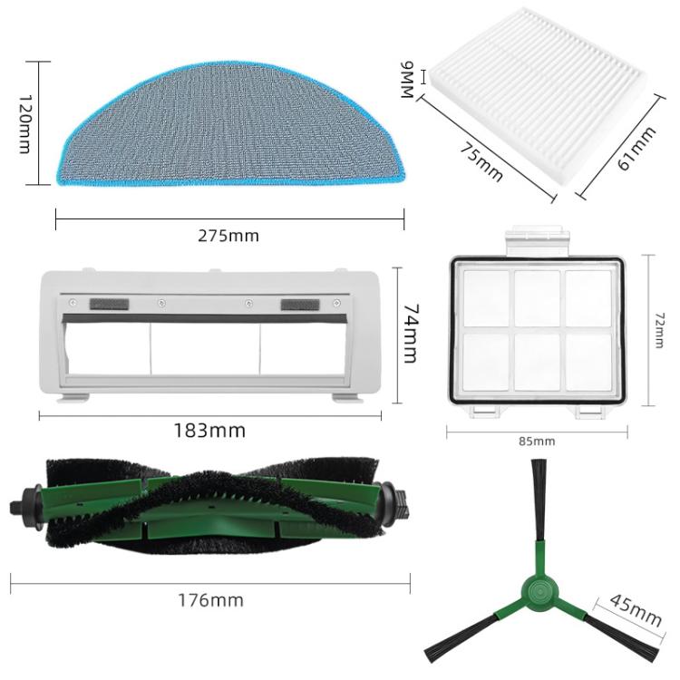 2pcs Filter For iRobot Roomba Combo Y0110/Q0120/Y0140/Q011 Robot Vacuum & Mop Replacement Parts - For iRobot Accessories by buy2fix | Online Shopping UK | buy2fix