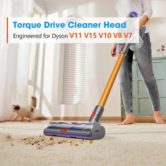 100W High-Torque Brush Head For Dyson V7/V8/V10/V11/V15 Vacuum Cleaner Adjustable Suction Power - For Dyson Accessories by buy2fix | Online Shopping UK | buy2fix