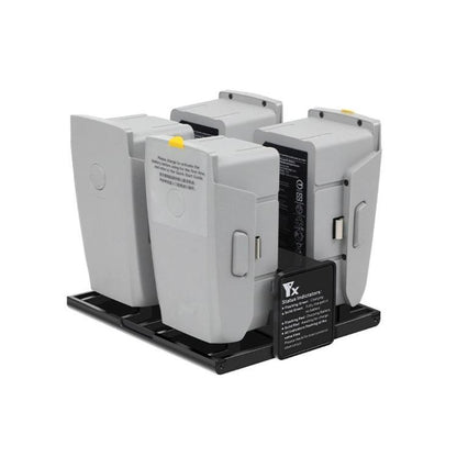 For DJI Mavic Air 2 YX Battery Charger Hub With LCD Display 4-Slot Intelligent Charging Station(Black) - Charger by YX | Online Shopping UK | buy2fix