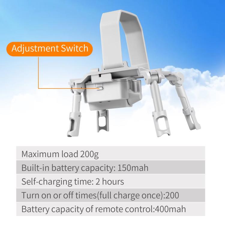 For DJI Mini 3 Pro / Mini 3 Drone YX Airdrop System Rechargeable Thrower Load 200g(Light Gray) - Mount & Holder by YX | Online Shopping UK | buy2fix