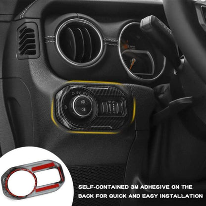 For Jeep Wrangler JL & JLU 2018-2023 Models Light Switch Panel Trim Cover(Red) - Car Interior Mouldings by buy2fix | Online Shopping UK | buy2fix