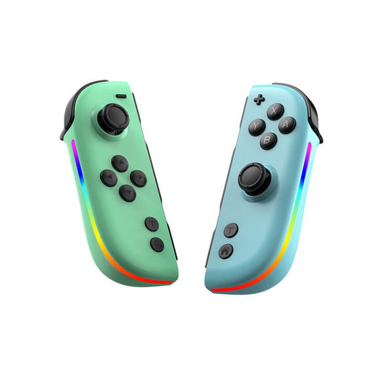 For Nintendo Switch JOY-05 Split Controllers TMR Hall Effect Joysticks, 6-Axis Motion & RGB Lighting(Green Blue)