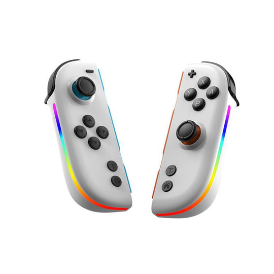 For Nintendo Switch JOY-05 Split Controllers TMR Hall Effect Joysticks, 6-Axis Motion & RGB Lighting(White)
