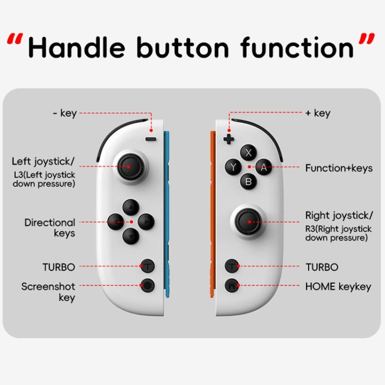 For Nintendo Switch JOY-05 Split Controllers TMR Hall Effect Joysticks, 6-Axis Motion & RGB Lighting(Green Blue) - Gamepads by buy2fix | Online Shopping UK | buy2fix