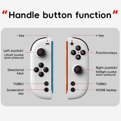 For Nintendo Switch JOY-05 Split Controllers TMR Hall Effect Joysticks, 6-Axis Motion & RGB Lighting(White) - Gamepads by buy2fix | Online Shopping UK | buy2fix