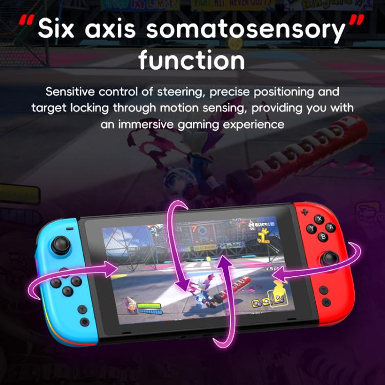 For Nintendo Switch JOY-05 Split Controllers TMR Hall Effect Joysticks, 6-Axis Motion & RGB Lighting(White) - Gamepads by buy2fix | Online Shopping UK | buy2fix