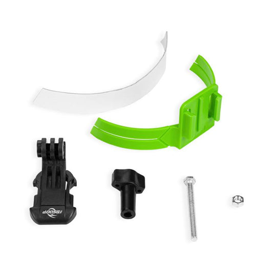 BSDDP Universal Motorcycle Helmet Mount for Action Cameras Fits Curved/Flat Surfaces(Green) - Helmet Mount by BSDDP | Online Shopping UK | buy2fix