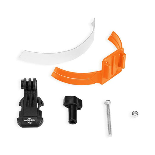 BSDDP Universal Motorcycle Helmet Mount for Action Cameras Fits Curved/Flat Surfaces(Orange) - Helmet Mount by BSDDP | Online Shopping UK | buy2fix