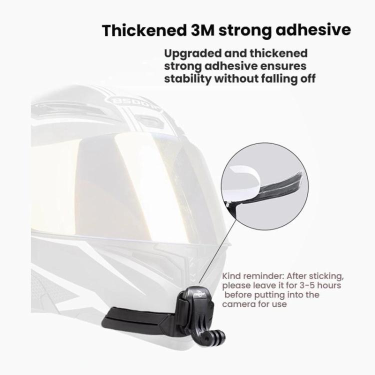 BSDDP Universal Motorcycle Helmet Mount for Action Cameras Fits Curved/Flat Surfaces(Black) - Helmet Mount by BSDDP | Online Shopping UK | buy2fix