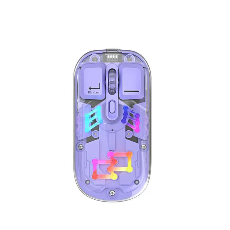 IMICE T300 4 Keys 1600DPI RGB Luminous Mouse Bluetooth Dual Mode Charging Wireless Silent Mouse With Magnetic Back Cover(Blue) - Wireless Mice by iMICE | Online Shopping UK | buy2fix