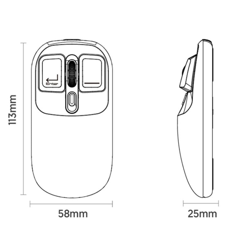 IMICE T300 4 Keys 1600DPI RGB Luminous Mouse Bluetooth Dual Mode Charging Wireless Silent Mouse With Magnetic Back Cover(Pink) - Wireless Mice by iMICE | Online Shopping UK | buy2fix