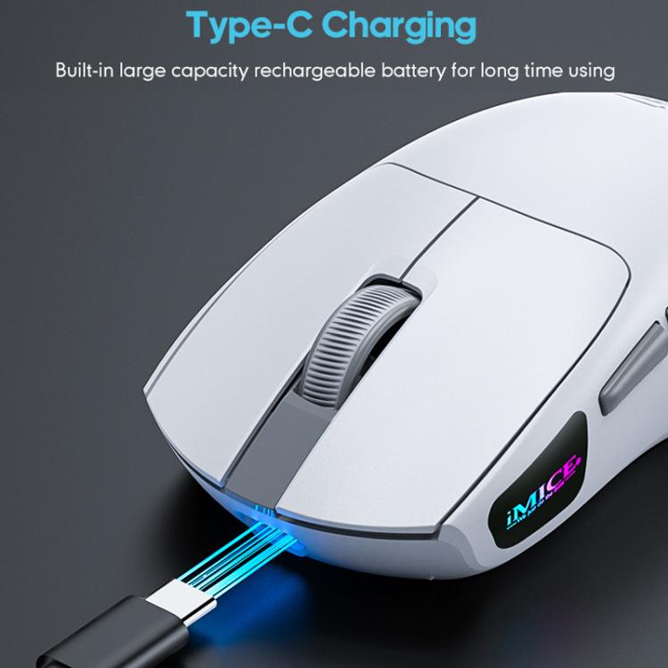 iMICE G900 6 Keys 12800DPI Gaming Mouse Rechargeable Tri-Ode Wireless Mouse(Black) - Wireless Mice by iMICE | Online Shopping UK | buy2fix