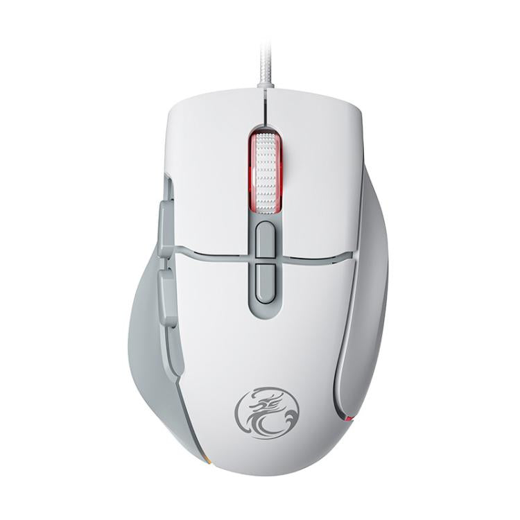 iMICE G800 7 Keys 7200DPI Wired Gaming Silent Mouse With LED Lighting(Black White) - Wired Mice by iMICE | Online Shopping UK | buy2fix