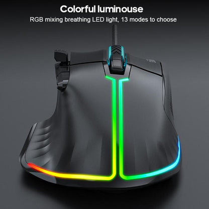 IMICE T50 8 Keys 12800DPI Wired Gaming Mouse With Adjustable DPI And RGB Lighting(Black) - Wired Mice by iMICE | Online Shopping UK | buy2fix